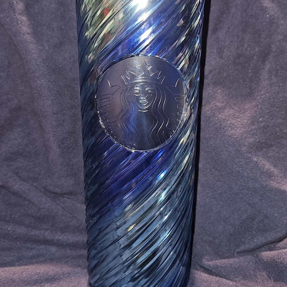 Starbucks Blue Ribbon Swirl 16 Oz Tumbler